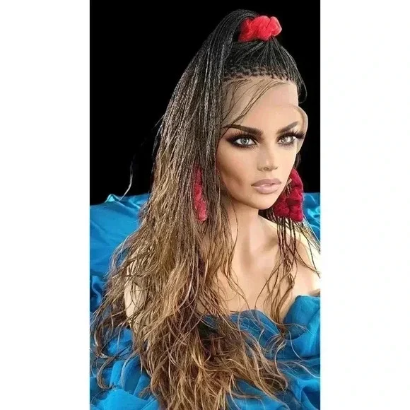 Braided wigs, Full lace Wig, 100% handmade, long braids gorgeous, ALINA, NWT - Picture 5 of 15